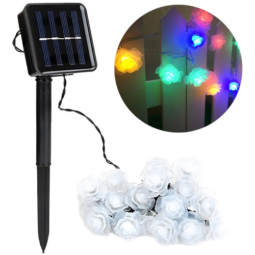 Luces Guirnalda Exterior Rosas 6m Multicolor Cascada Luces Solares Jardin Led Qatarshop Cosas De Navidad Adornos Navideños Decorativos Adorno Decoracion 