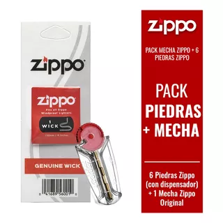 Pack Mecha Zippo + 6 Piedras Zippo