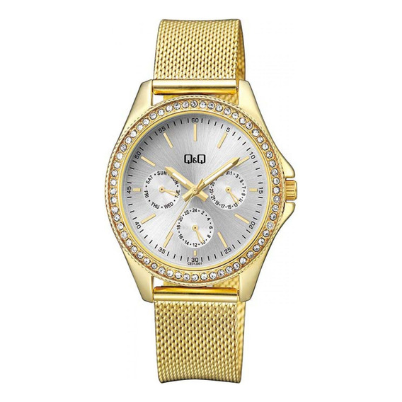 Reloj Para Mujer Q&q Classic Ce01j001y Dorado