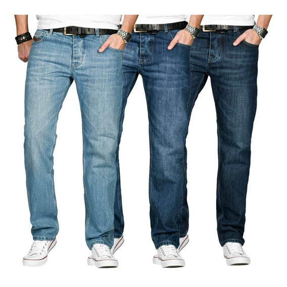 Pack De 3 Jeans Premium Corte Recto / Slim Tallas 28 A 38