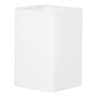 Cúpula Quadrada De Abajur Tecido Branco 12x20cm Liso