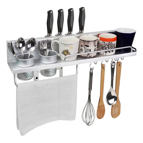 Organizadores  De  Cocina  Rack  50cm Con 8 Gancho