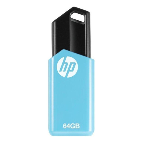 Pendrive HP v150w 64GB 2.0 celeste y negro