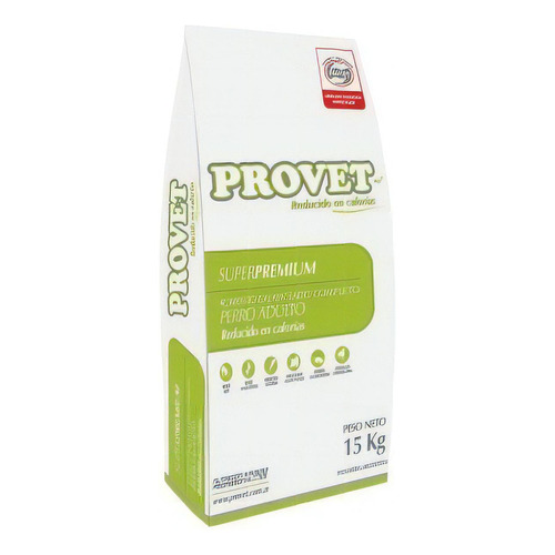 Alimento Provet Super Premium Bajas calorías para perro adulto en bolsa de 15 kg