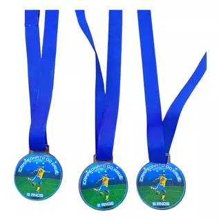 30 Medalhas Personalizadas Futebol Aniversario Infantil