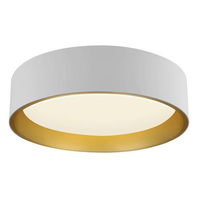 Plafon Parisa-s Blanco-dorado Ø29*7.5cm Dinamico Blanco