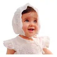 Touca Branca Bebês Ou Recém Nascidos P/ Batizados Casamentos