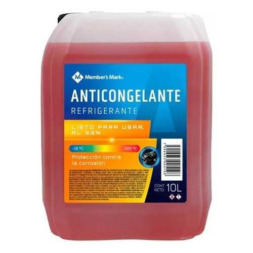 Anticongelante Refrigerante Member's Mark 10 Lts Color Rosa