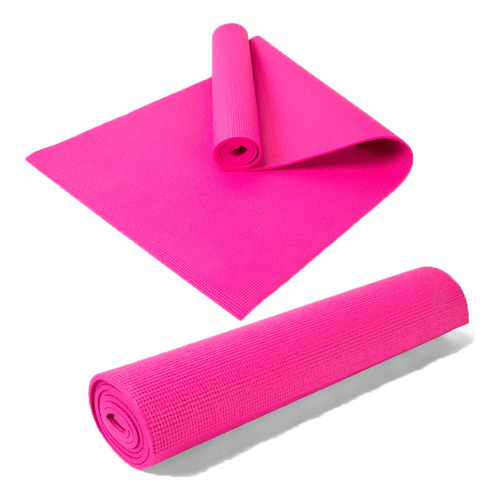 Colchoneta Mat Yoga Pilates Fitness Enrollable Gym Mat 6 Mm Color Rosa