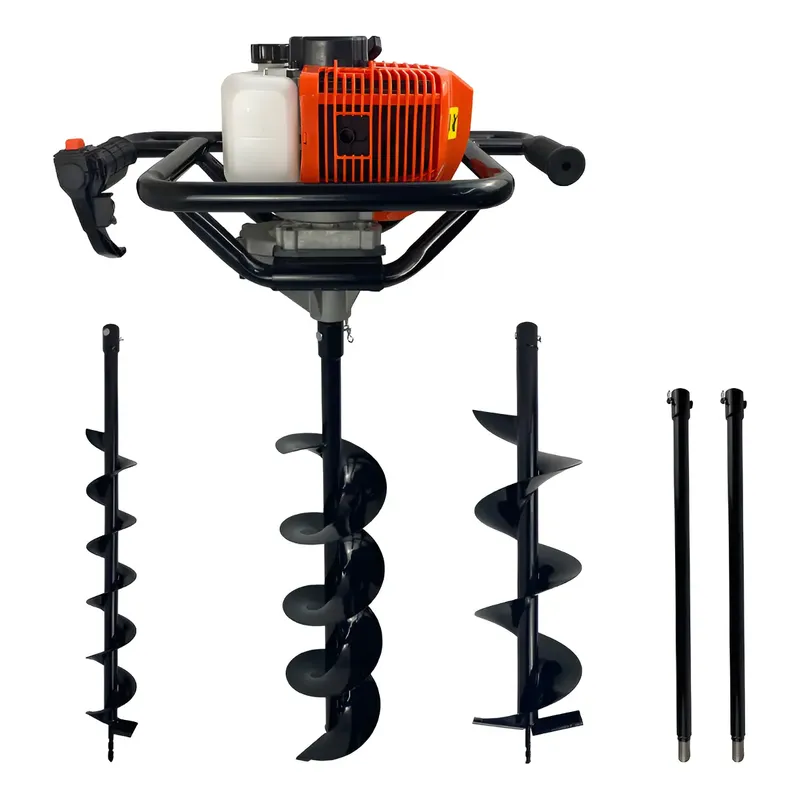 Carbon Fak Perfurador Solo Trado Gasolina com 3 Brocas Extensão 1,20m