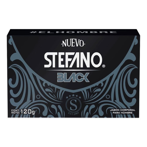 Jabón en barra Stefano Black 120 g