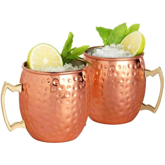 Set 3 Vasos Jarras Mug Cobre Premium Coctel Tragos Barra Bar