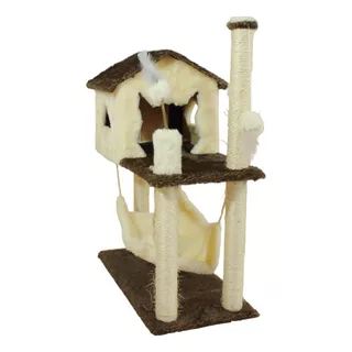 Arranhador Casa Sisal Brinquedo Gato Rede Dobravel Poste Pet