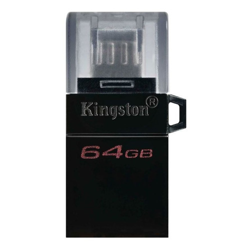Pen Drive Kingston 64gb Dt Duo Usb Micro Usb Celulares Pc Ultimo Modelo Color Negro Liso