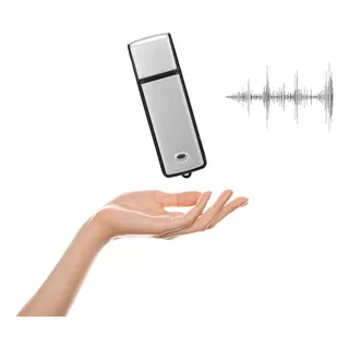Mini Grabadora De Voz Espía Con Micrófono/usb 16gb 8horas