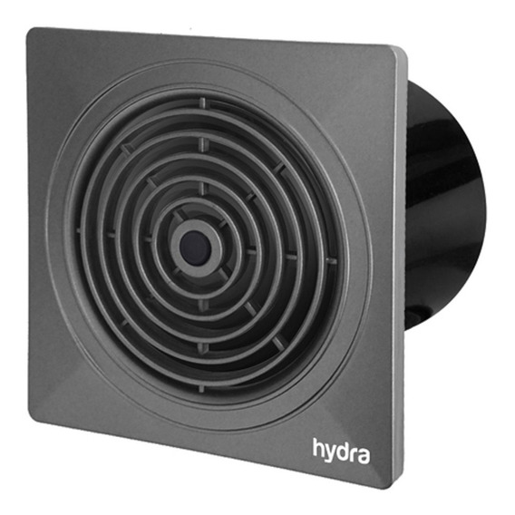 Extractor De Baño Hydra Grafito 150mm 6 PuLG Potenciado 19 W