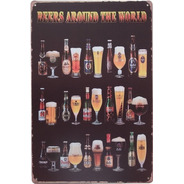 Chapa Retro Vintage Cartel Bar Mejores Cervezas Del Mundo B