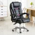 Silla De Escritorio Ergonómica Reclinable Premium De Cuero Negro Eco Cuero