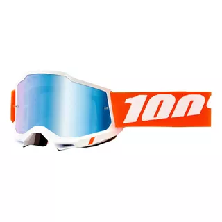 Goggles 100% Accuri 2 Sevastopol  Motocross Donwhill Enduro Color De La Lente Azul Color Del Armazón Blanco