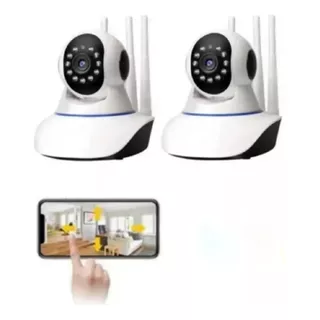 Pack X2 Camaras Ip Wifi Hd Vision Nocturna 360°