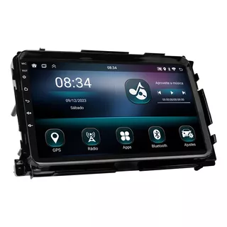 Multimidia Hrv Ex / Exl 9p Qled Android Carplay 2/32gb 2 Cam Cor Black Piano