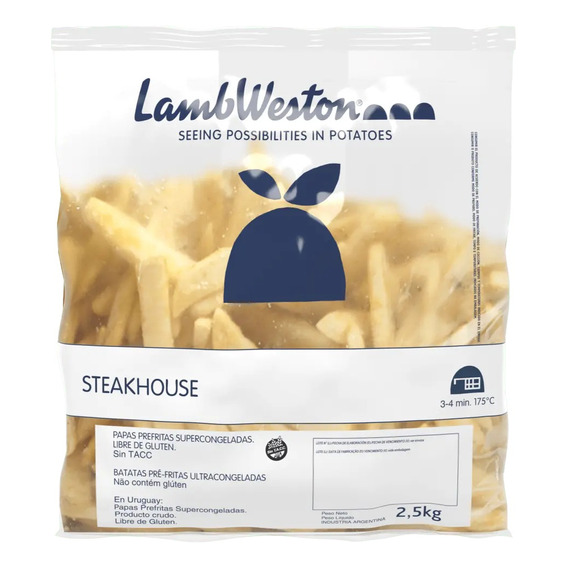 Papas Congeladas Corte Steakhous X 2,5 Kg Lambweston (bolsa)