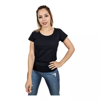 Remera Lisa Algodón Peinado Premium Jersey 24/1 Mujer