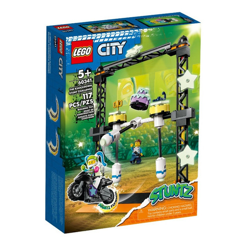 Lego Desafío Acrobático Derribo En Motocicleta 60341 Cantidad De Piezas 117