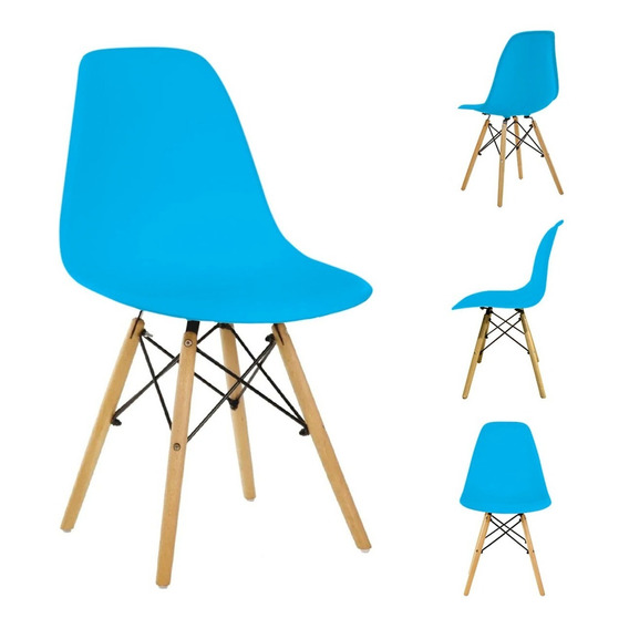 Kit De 2 Sillas Tipo Eames Comedor Hogar Varios Colores