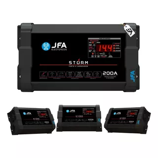 Fonte Automotiva Jfa 200a Slim Voltímetro Digital Mono 220v 