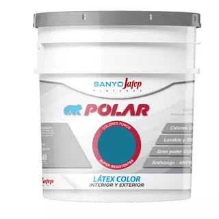 Látex Polar Color Azul Calafate Mate 0,5lt Sanyo Jafep Envío