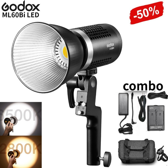 Luz De Fotografía Led Godox Ml60bi De 60w Bicolor