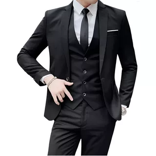 Terno Oxford Slim Masculino - Kit Com Colete Slim Promoção