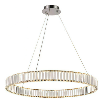  Colgante Cristal Cromo 60cm Moderno Ldf40030-c Luz Desing Cromo