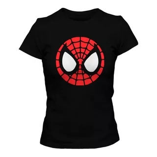 Playera De Spiderman Face Toon. Super Heroes