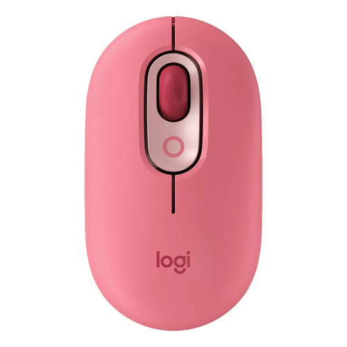 Logitech Mouse Inalámbrico Pop Heartbreaker Con Botón Emojis Color Rosa