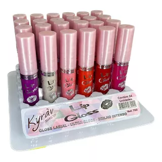 Caixa 24 Lip Gloss Lábios Brilho Intenso Kyrav