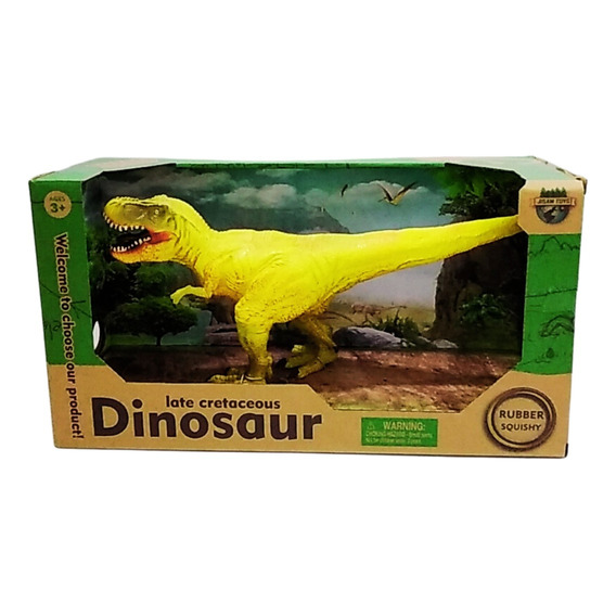 Dinosaurio Figura Soft 26cm T-rex Amarillo Jurassic Colec Ed