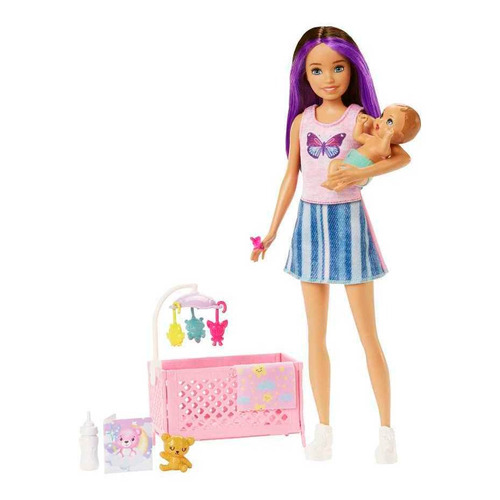 Barbie Set de Juego Skipper Hora de Dormir para niñas de 3 años en adelante