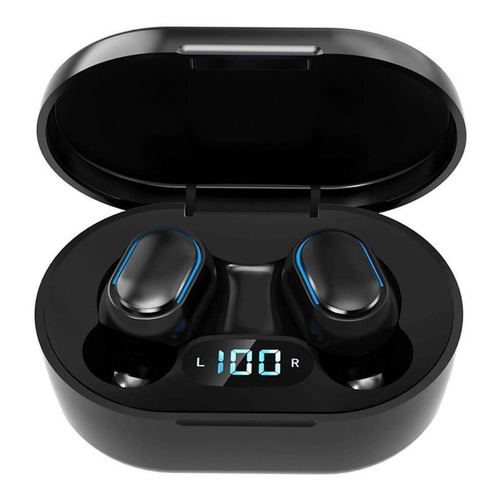 Auriculares in-ear inalámbricos Energeneration E7S Airdots E7s E7s negro con luz LED