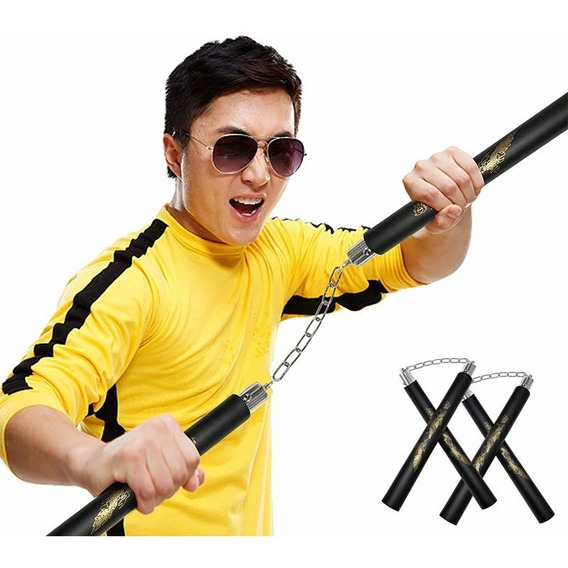 Nunchaku Armas Defensa Personal Práctica Mangos Esponja