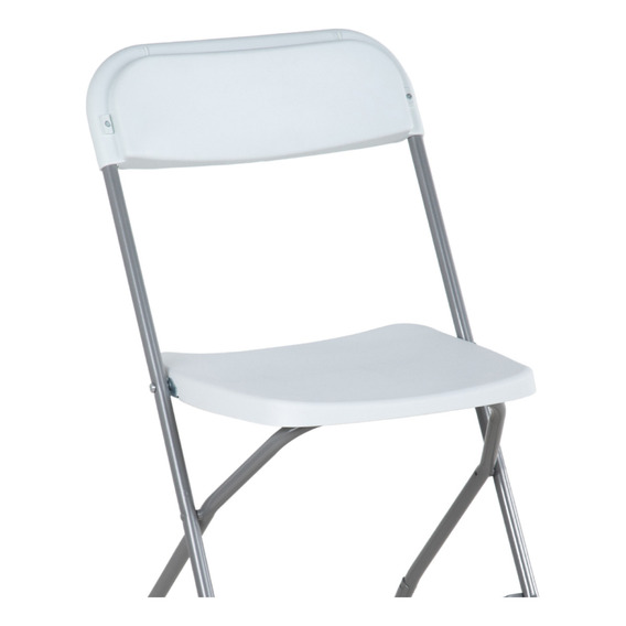 Silla Plegable Reforzada Plastico Portatil Color Blanco Kingshouse Estructura Tubular Con Gomas Antideslizantes Para Exteriores E Interiores Eventos Jardin Fiesta Reuniones Comodo Respaldo Y Asiento