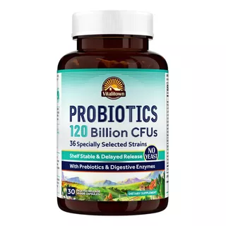 Probioticos Enzimas Digestivas 36 Cepas 120 Billones 30 Cap