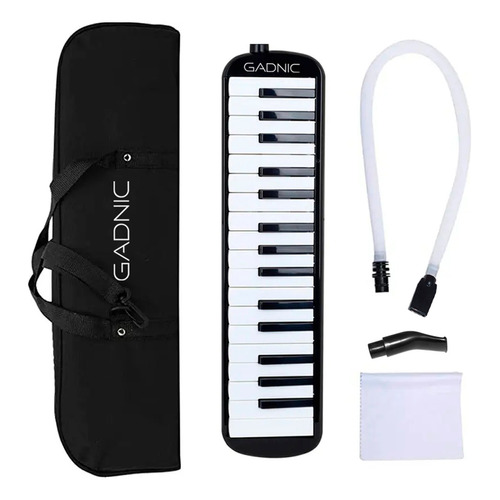 Flauta Melodica Organo De 32 Teclas Gadnic + Funda De Color Negro