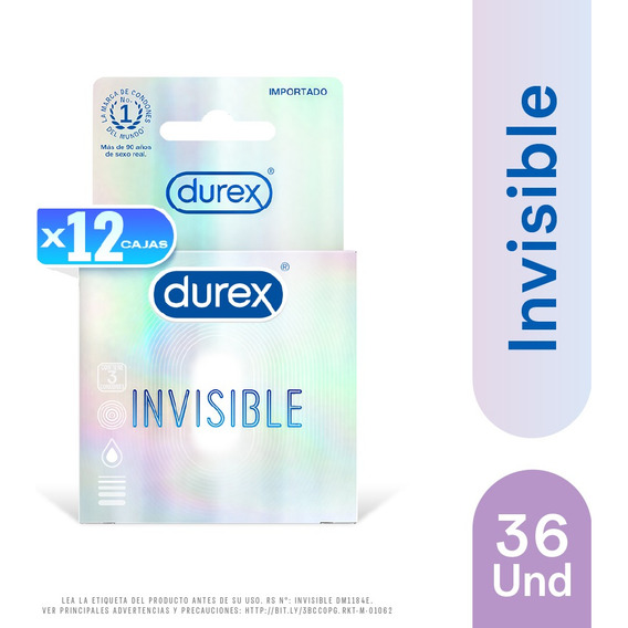 Preservativos Durex Invisible - Caja 36 Un