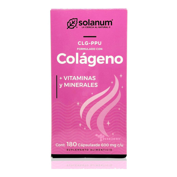 Colágeno+vitaminas Y Minerales CLG-ppu 180 Cápsulas Solanum