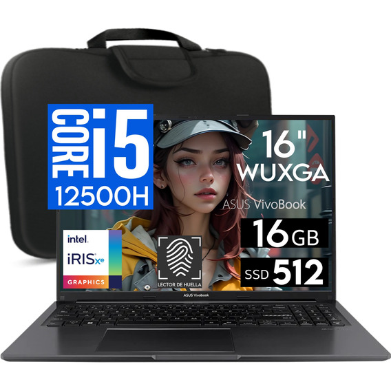 Asus Vivobook X1605z Core I5 12500h 16gb 512ssd 16' Wuxga