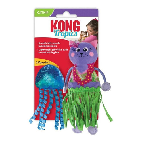 Kong Tropics Juguete Gato Hula 2 En 1 Con Catnip