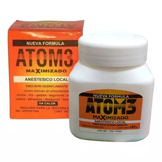  Gel Anestésico Atom 3 Nueva Fórmula Más Efectivo 190gr