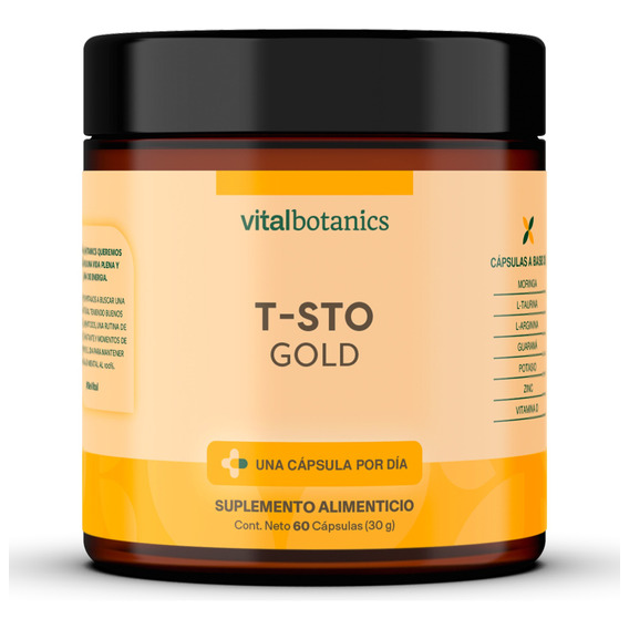 Vitalbotanics Testo Gold Con Maca Negra Y Zinc Con 60 Caps